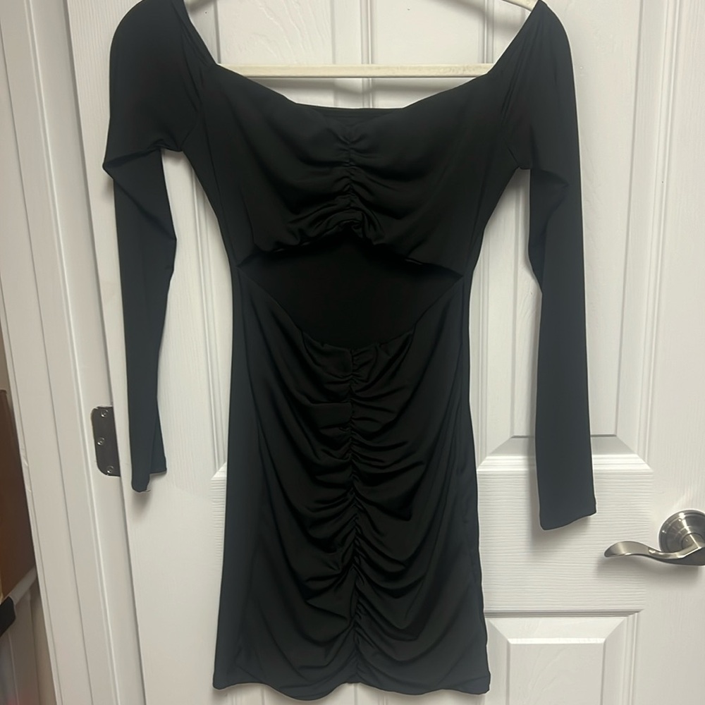Black mini dress